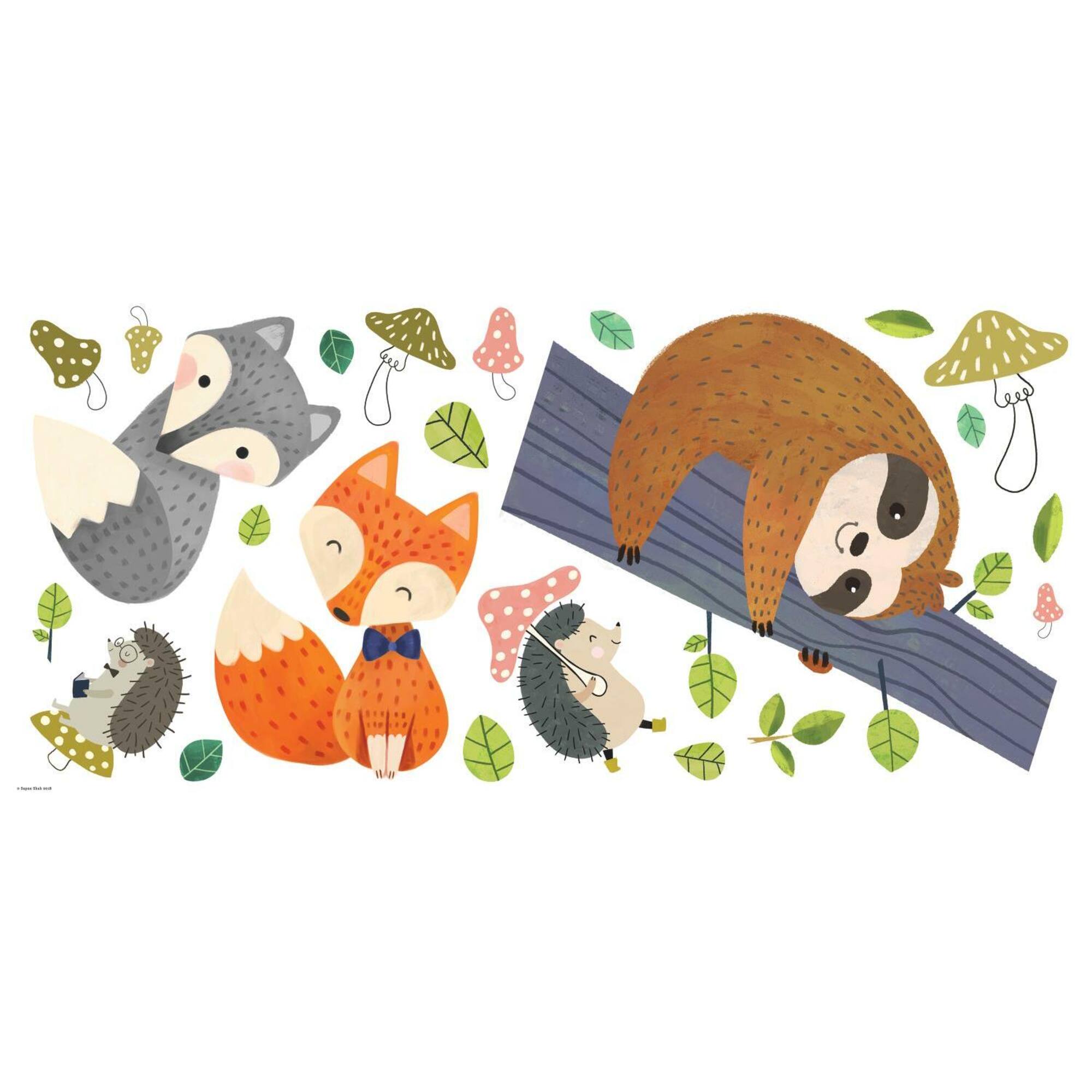 RoomMates Forest Friends Peel & Stick Giant Wall Decals